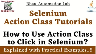 how to use action class to click in selenium WebDriver action class part-2 automation testing