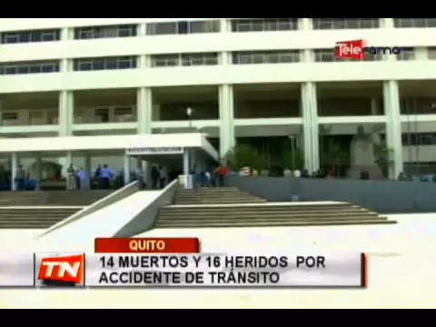 14 muertos y 16 heridos por accidente de tránsito