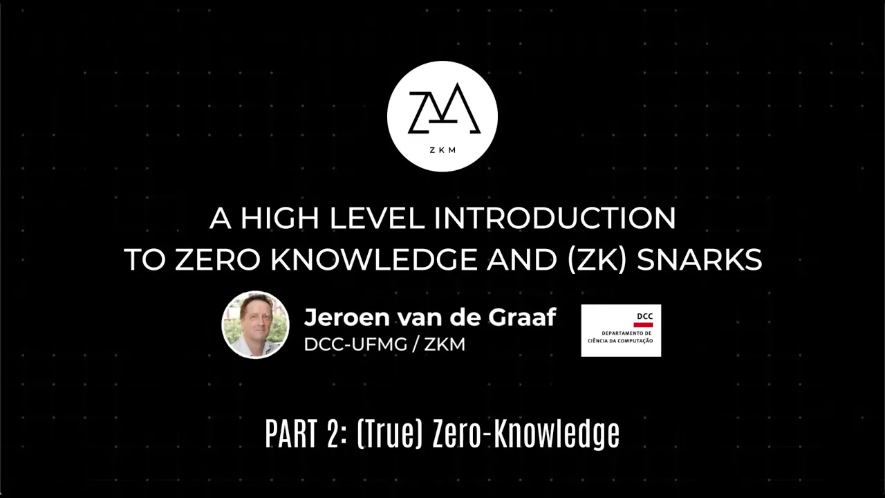 Module 0 Part 2: (True) Zero Knowledge | A High Level Introduction To Zero Knowledge And SNARKS