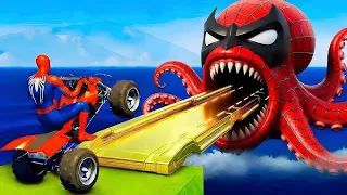 الرجل العنكبوت انقاذ باتمان Spider-Man Rescue batman vs iron man vs venom funny Game GTA 5 superhero