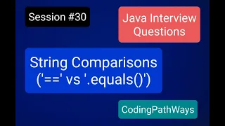 Java Interview questions Stop Using to Compare Strings in Java Here s Why Practical Demo