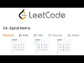 LeetCode Spiral Matrix Solution Explained - Java