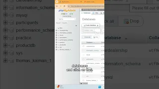 Secrets to Creating Databases in phpMyAdmin on Localhost Database SQL Tutorial