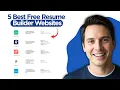 5 Best Free Resume Builder Websites AI ATS Friendly 2026 Full Guide