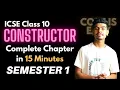 Constructor in Java ICSE Class 10 Constructor Chapter 4 One Shot Semester 1 Computer