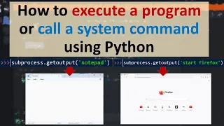 How to execute a program or call a system command using Python