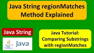 Java String regionMatches method example Java Tutorial