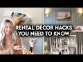 9 RENTER FRIENDLY DECORATING HACKS DIY REMOVABLE UPGRADES