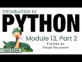 Python Fall 2024 Module 13-2 Fractals as Visual Recursion