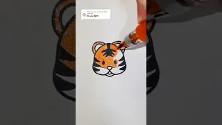 Coloring in a tiger