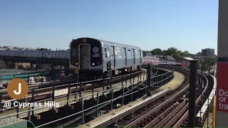 NYC Subway BMT R143 J Train Cypress Hills 60FPS
