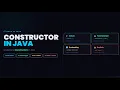 CONSTRUCTORS JAVA OOPS VISUALIZED