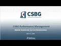 CSBG Performance Management Website Introduction