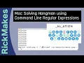 Mac Solving Hangman using Command Line Regular Expressions
