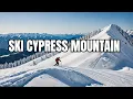 Skiing the beginner to advanced runs in the Cypress Mountain Vancouver Canada
