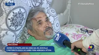 Discussão termina em atropelamento e agressão contra idoso na zona Sul de Joinville