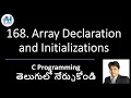 168 Array Declarations Initialization C Programming in Telugu