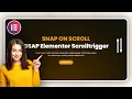 SNAP ON SCROLL - GSAP Elementor Scrolltrigger No plugin slider