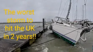 Battered by a TERRIBLE STORM. Life aboard isn’t always easy. Raw Unedited. #portlandmarina