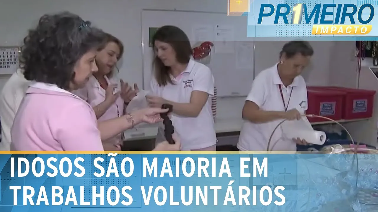 Aposentados são os que mais fazem trabalhos voluntários no Brasil | Primeiro Impacto (12/12/23)
