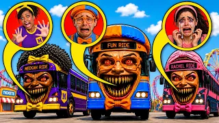CURSE of BLIPPI and MEEKAH and RACHEL BUS EATERS VS SLIDE EATER