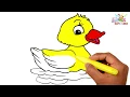 Learn Colours For Children Duck Colouring Pages - Cartoon Coloring Page