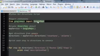 Learn Python Programming Tutorial 24 Getting Directions Google Maps API pt1