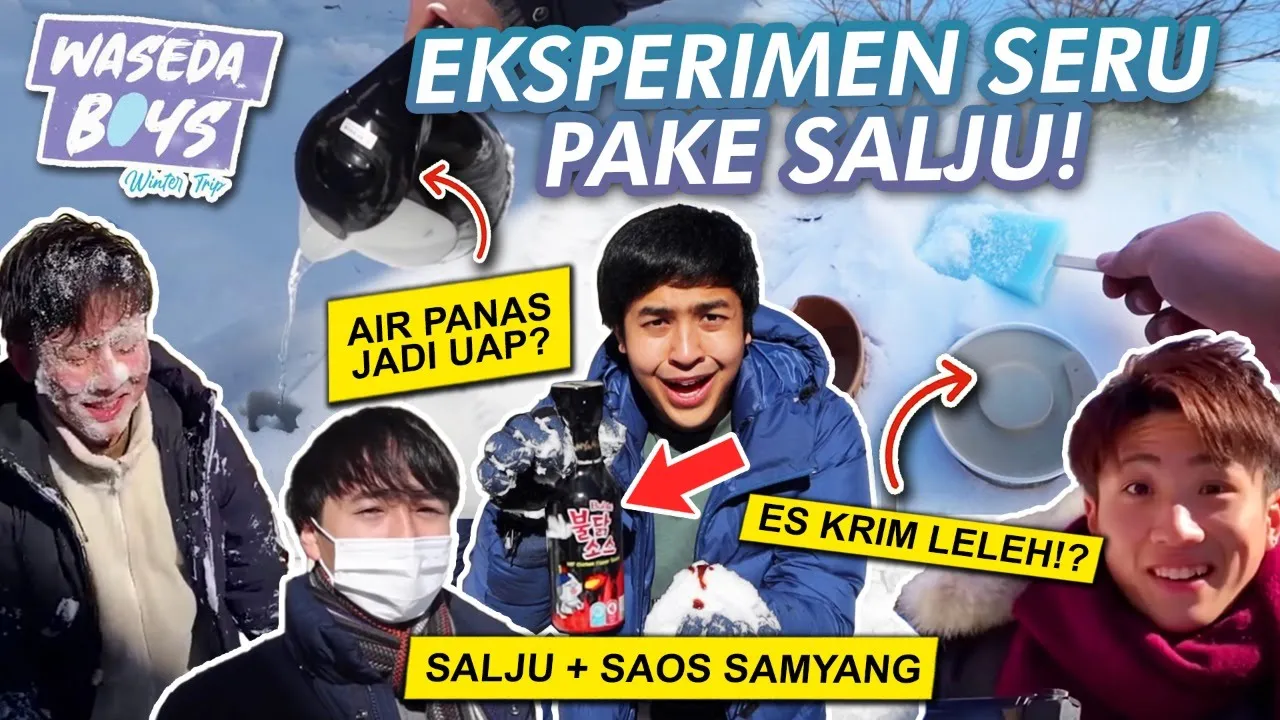 EKSPERIMEN DI SALJU! BIKIN ES SERUT PAKE SAMYANG! TERNYATA SALJU GAK BISA DIMAKAN!?