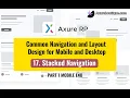 Common Navigation and Layout Design for Mobile and Desktop 17 Stacked Navigation
