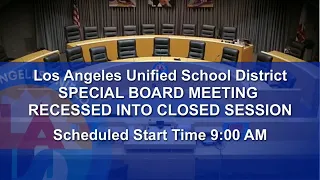 March 10 2026 - 9 00am Special Board Meeting Including Closed Session