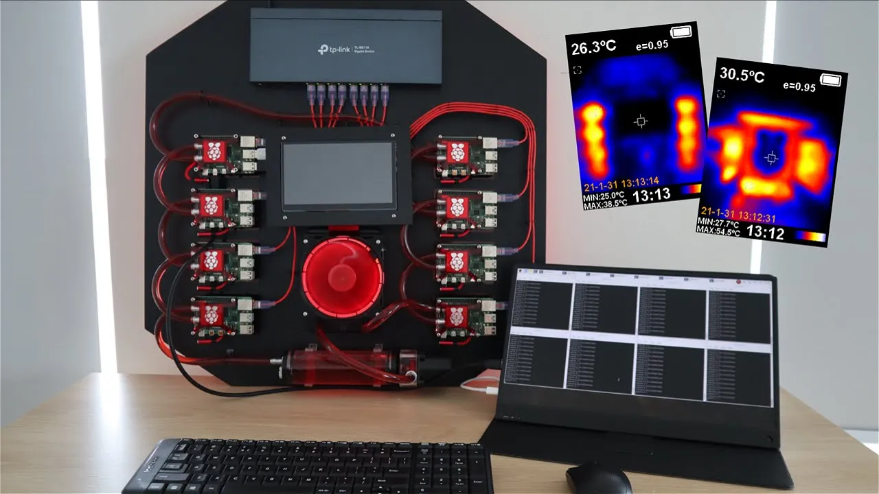 Thermal Testing My Water Cooled Raspberry Pi Cluster - Does Loop Order Matter?