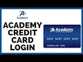 How To Login to Academy Credit Card Account