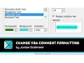 How to Change Comment Formatting - Excel VBA Coding Tips