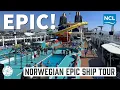 Norwegian Epic Full Ship Tour Deck by Deck BEST places Studio Lounge
