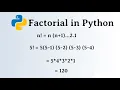 Factorial program in python Complete Python Tutorial for Beginners Python tutorial in Tamil