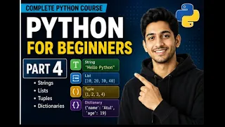 Python Strings Lists Tuples Dictionaries for Beginners Full Tutorial lecture 4