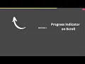 Page Scroll Progress Indicator HTML CSS And Javascript