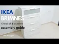 IKEA BRIMNES chest of 4 drawers assembly instructions very detailed