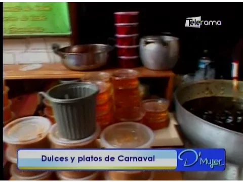 Dulces y platos de carnaval
