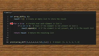 Python How to easily subtract lists programming exercise