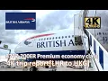 Travel British Airways B777-200ER Premium Economy Class Bulkhead seat 4k Trip report LHR - HKG