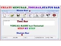 Create Tool Bar Status Bar and Menu Bar using Visual Basic 6 0-Step By Step Visual Basic Tutorial