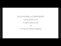 C Program to Check Whether an Alphabet is a VOWEL or a CONSONANT using switch case Control Statement