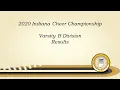 2020 Indiana Cheer Championship Varsity B Division Results