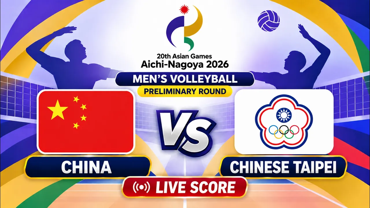 🔴 LIVE | CHINA vs CHINESE TAIPEI - Asian Games 2026 Men's Volleyball | Livescore Volleyball