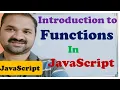 Introduction to Functions in JavaScript JavaScript Tutorial for Beginners