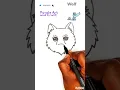 Cute Wolf Drawing and Coloring for Kids