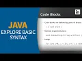Java Tutorial - Explore BASIC SYNTAX