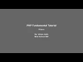 PHP Fundamental Tutorial-38 PHP Filters