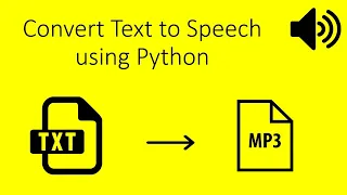 TEXT TO SPEECH USING PYTHON Create your own book